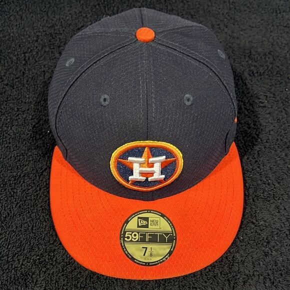 🔥⚾️ HOUSTON ASTROS  New Era 59Fifty Fitted Hat MLB19 Batting Practice Sz 7-1/8” - Picture 2 of 9